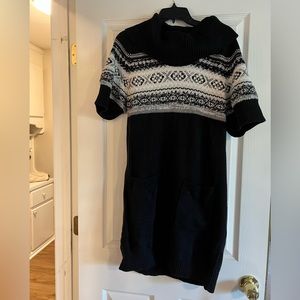 Tommy Hilfiger black fair isle dress. Size Large.
